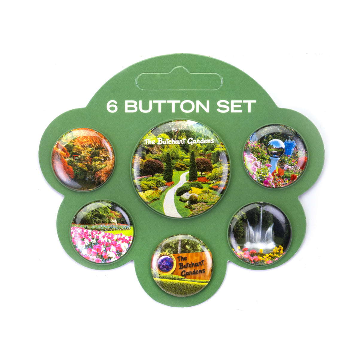 BUTTON BUTCHART GARDENS SET OF 6