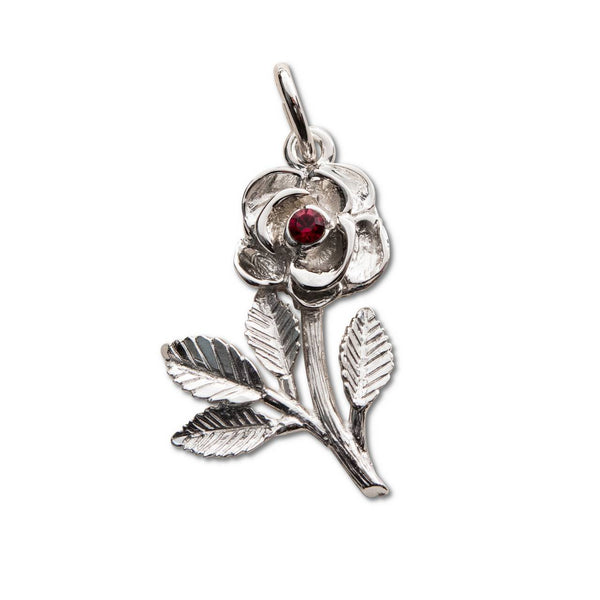 CHARM BG ROSE RED SILVER