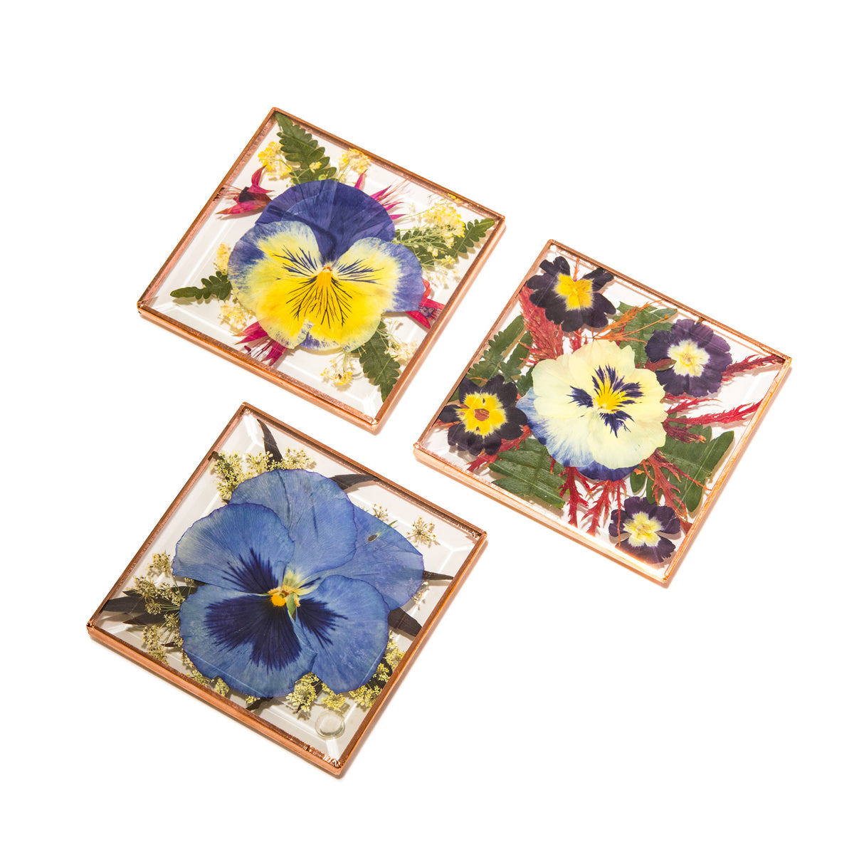 COASTER PRESS FLOWER SQUARE