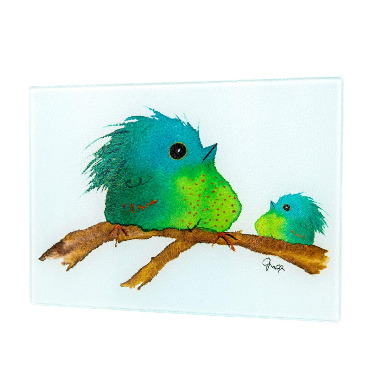 CUTTING BOARD GLASS AKUA BLUE GREEN