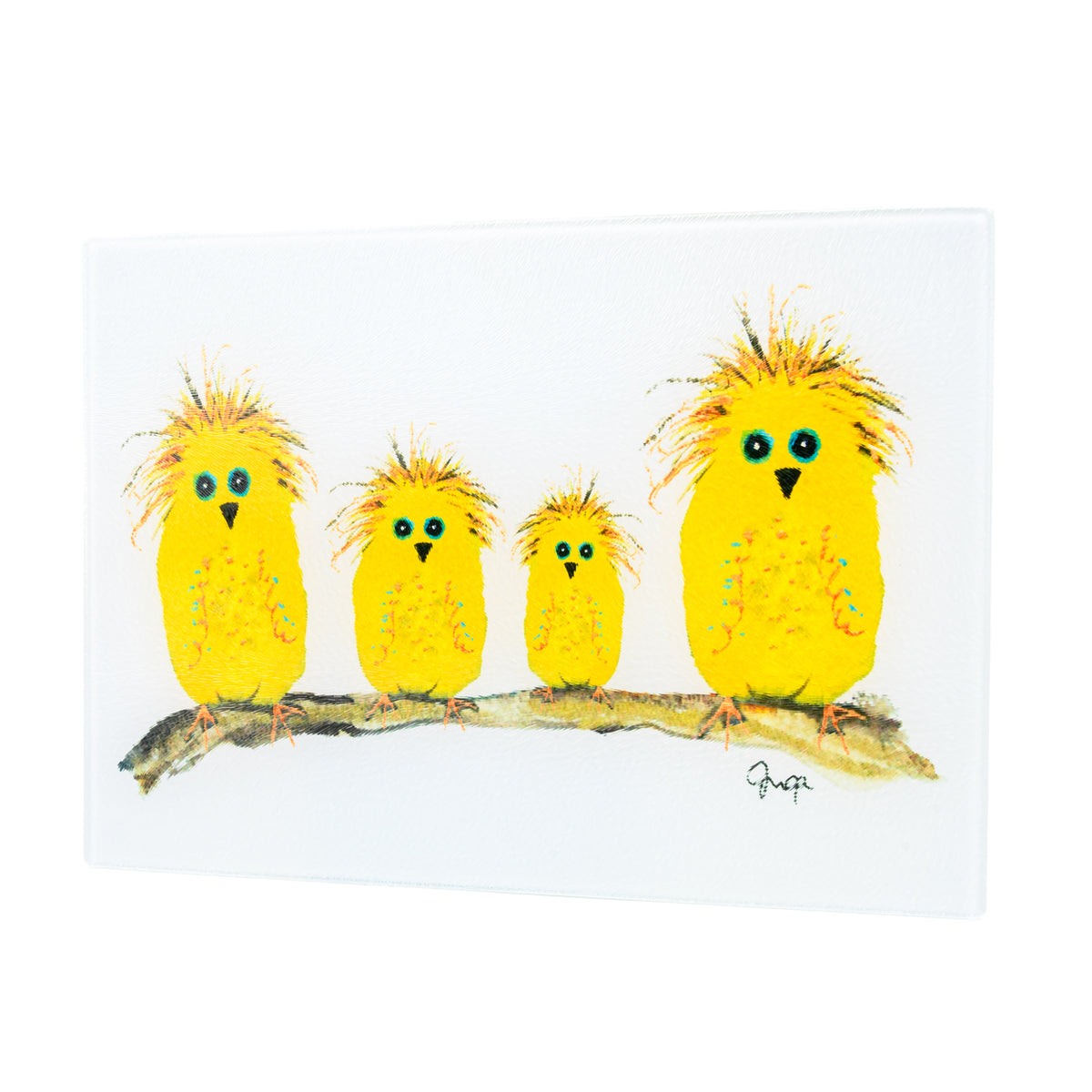 CUTTING BOARD GLASS AKUA YELLOW