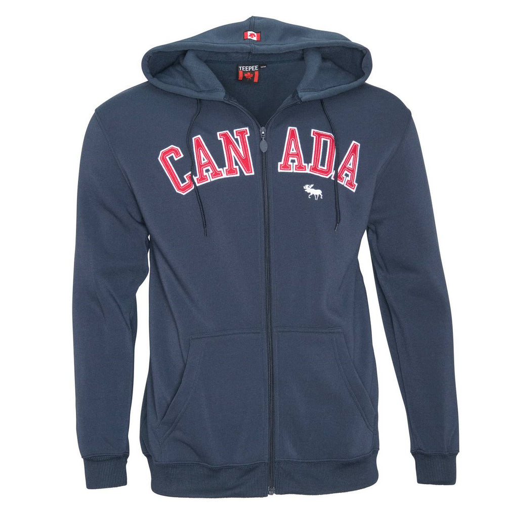 MENS CANADA FLEECE HOODY NAVY