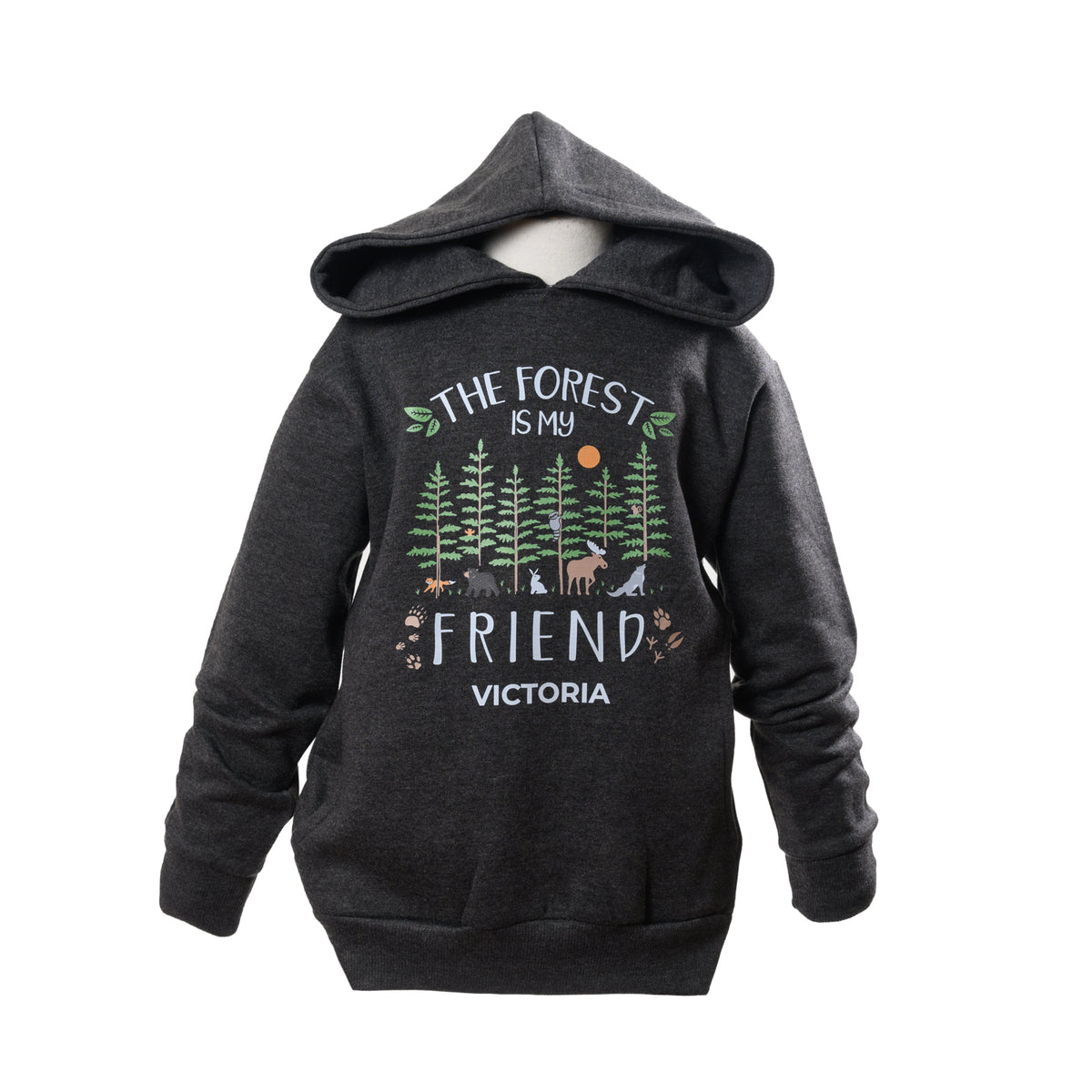 CHILDRENS VICTORIA FOREST FRIENDS FLEECE HOODY