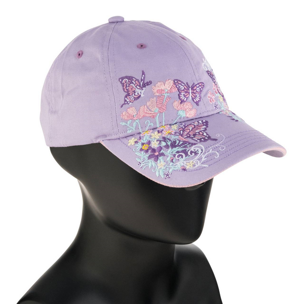 HAT BALL PURPLE BUTTERFLY