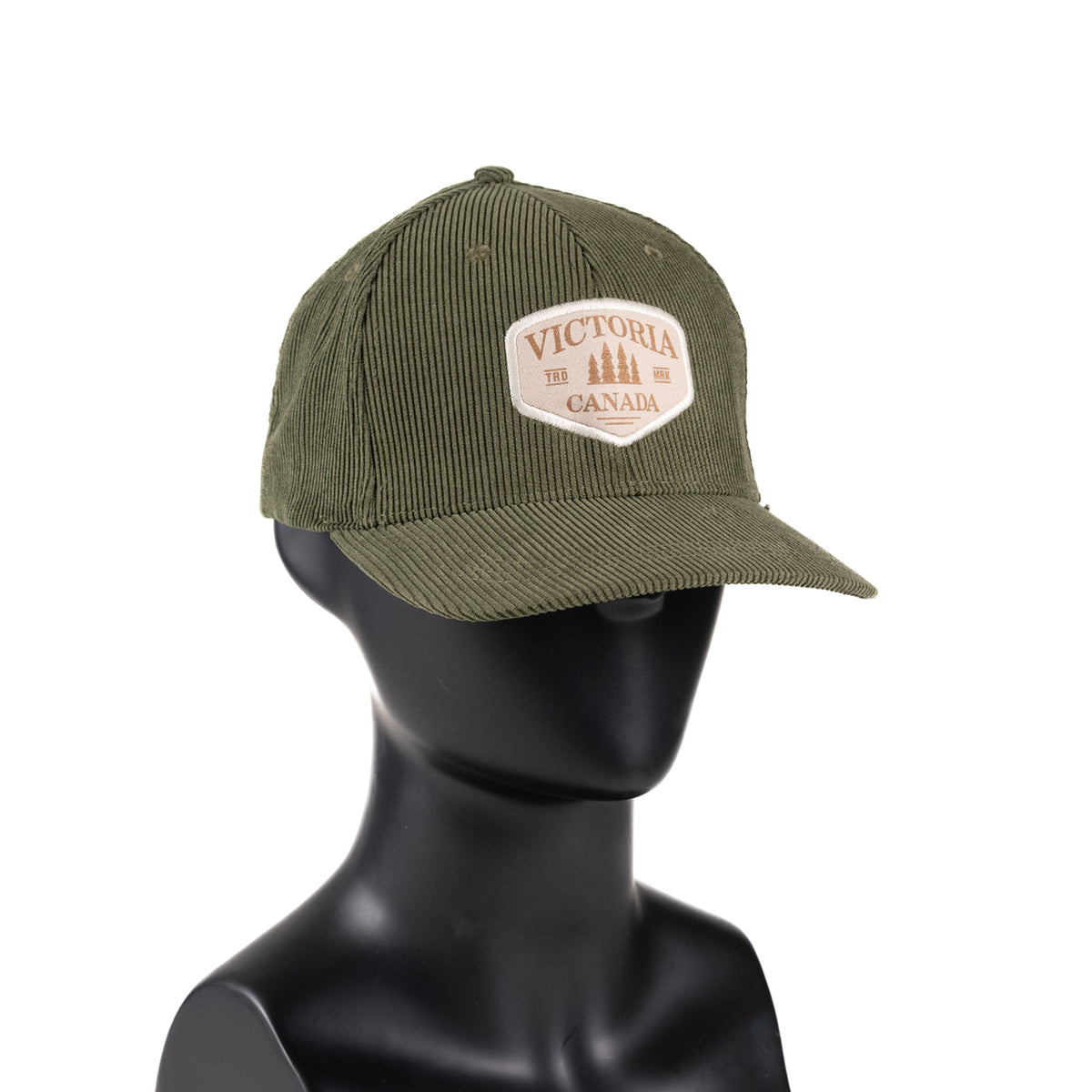 HAT BALL GREEN CORDUROY VICTORIA
