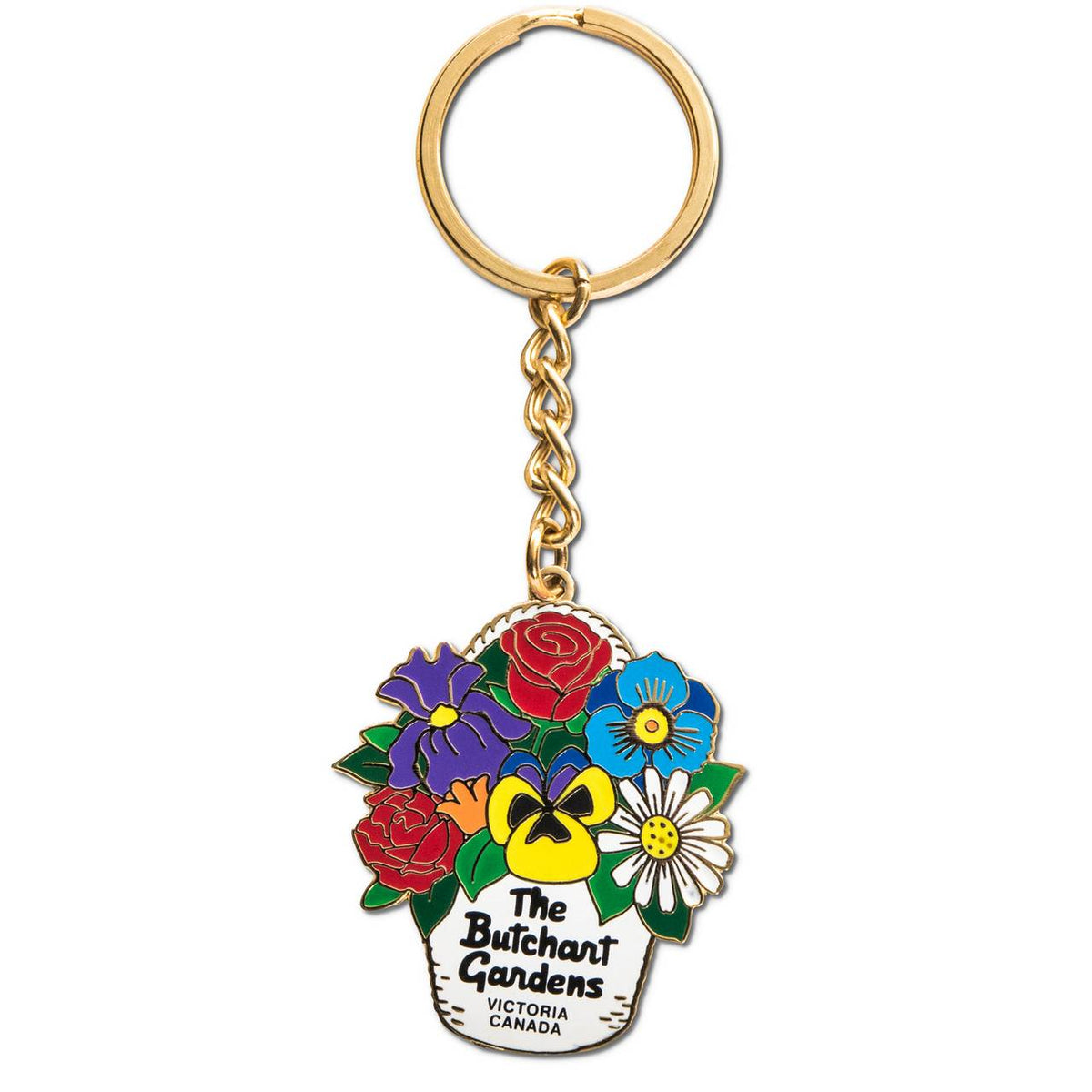 KEYRING BUTCHART GARDENS FLOWER BASKET