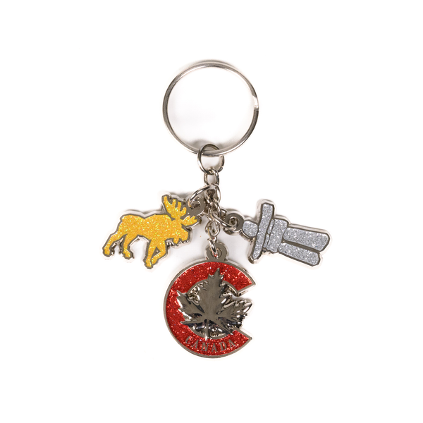 KEYRING CANADA 3 CHARMS