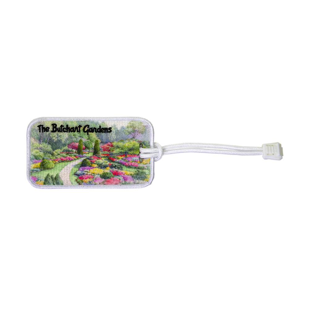 LUGGAGE TAG SUNKEN GARDEN WATERCOLOUR