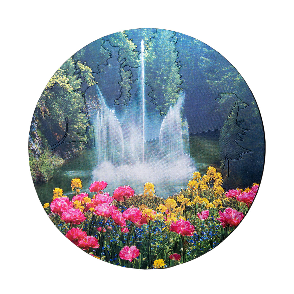 MAGNET BUTCHART GARDENS DOUBLE SIDED ROUND