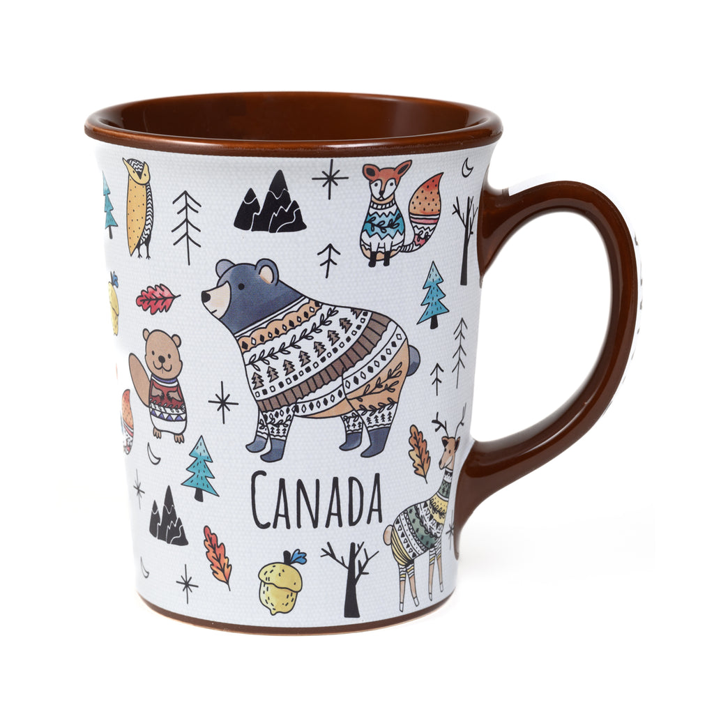 16 oz coffee mugs canada MUG CANADA FAIRISLE BEAR – The Butchart Gardens Seed & Gift Store