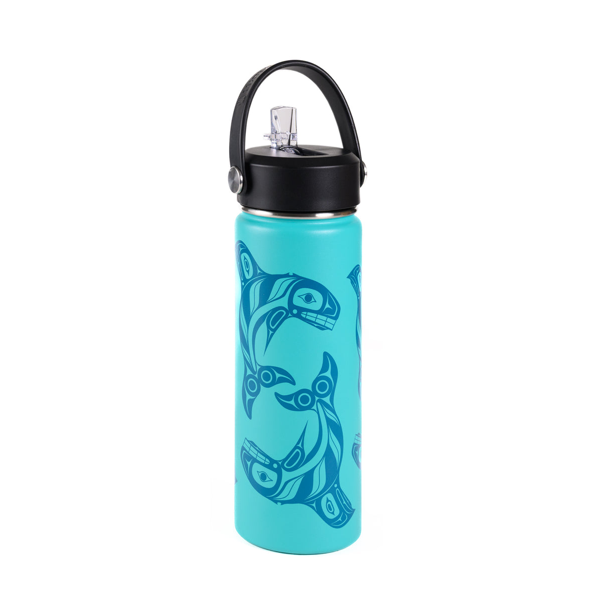 TRAVEL MUG WIDE RAVEN FIN KILLER WHALE
