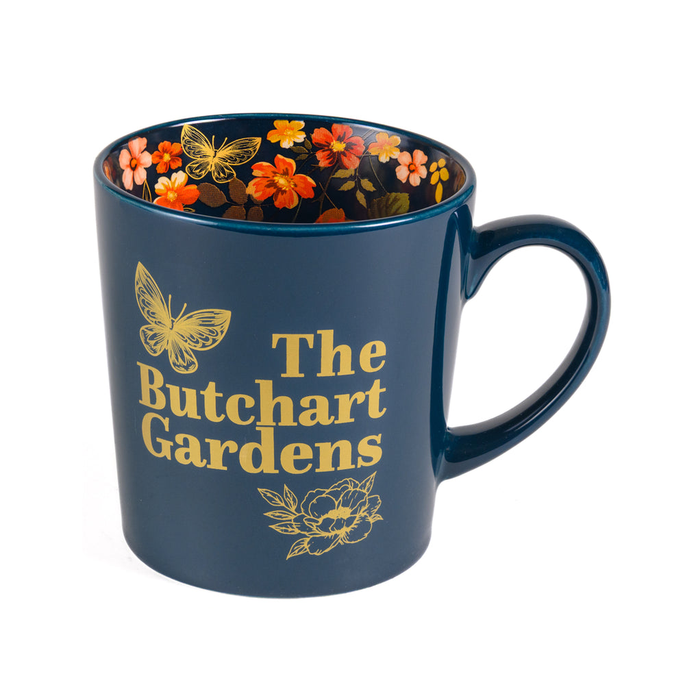 MUG BUTCHART GARDENS NAVY BUTTERFLY GARDEN
