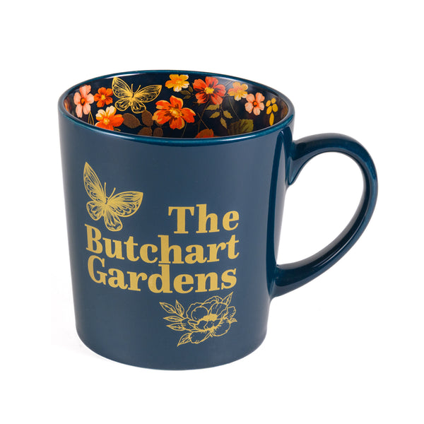 MUG BUTCHART GARDENS NAVY BUTTERFLY GARDEN