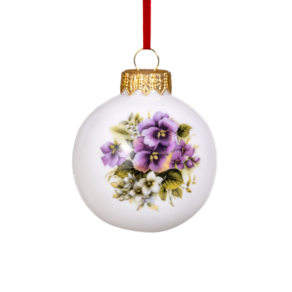 ORNAMENT BAUBLE PANSY