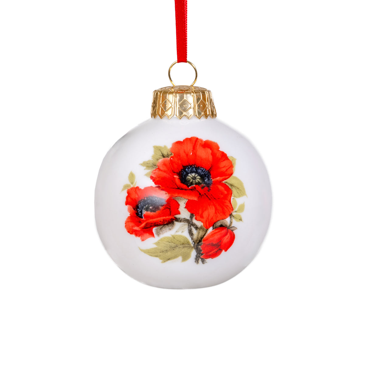 ORNAMENT BAUBLE POPPY