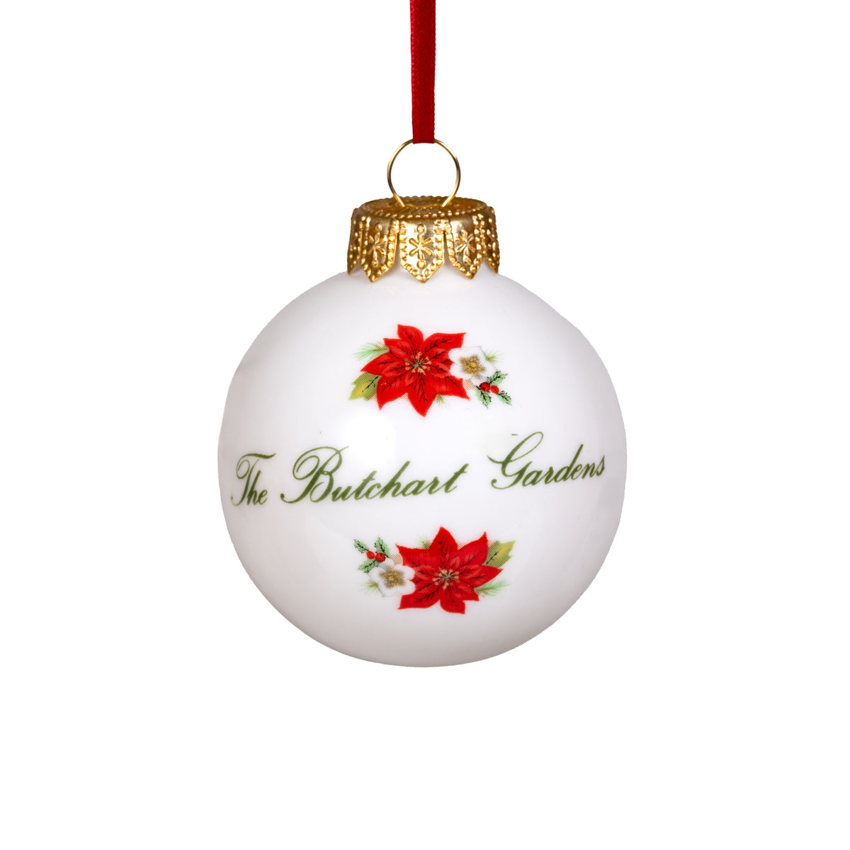 ORNAMENT BAUBLE POINSETTIA