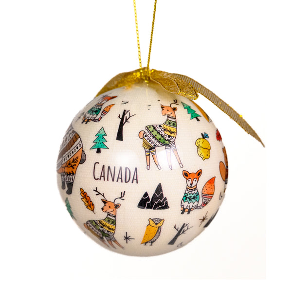 ORNAMENT CANADA FAIRISLE BEAR