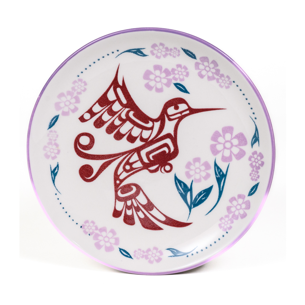 PLATE HUMMINGBIRD PINK