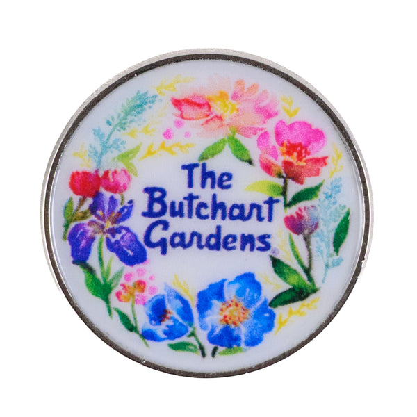 Pin Lapel Circle Flower The Butchart Gardens