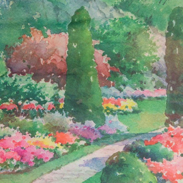 SCARF SUNKEN GARDEN WATERCOLOUR CHIFFON