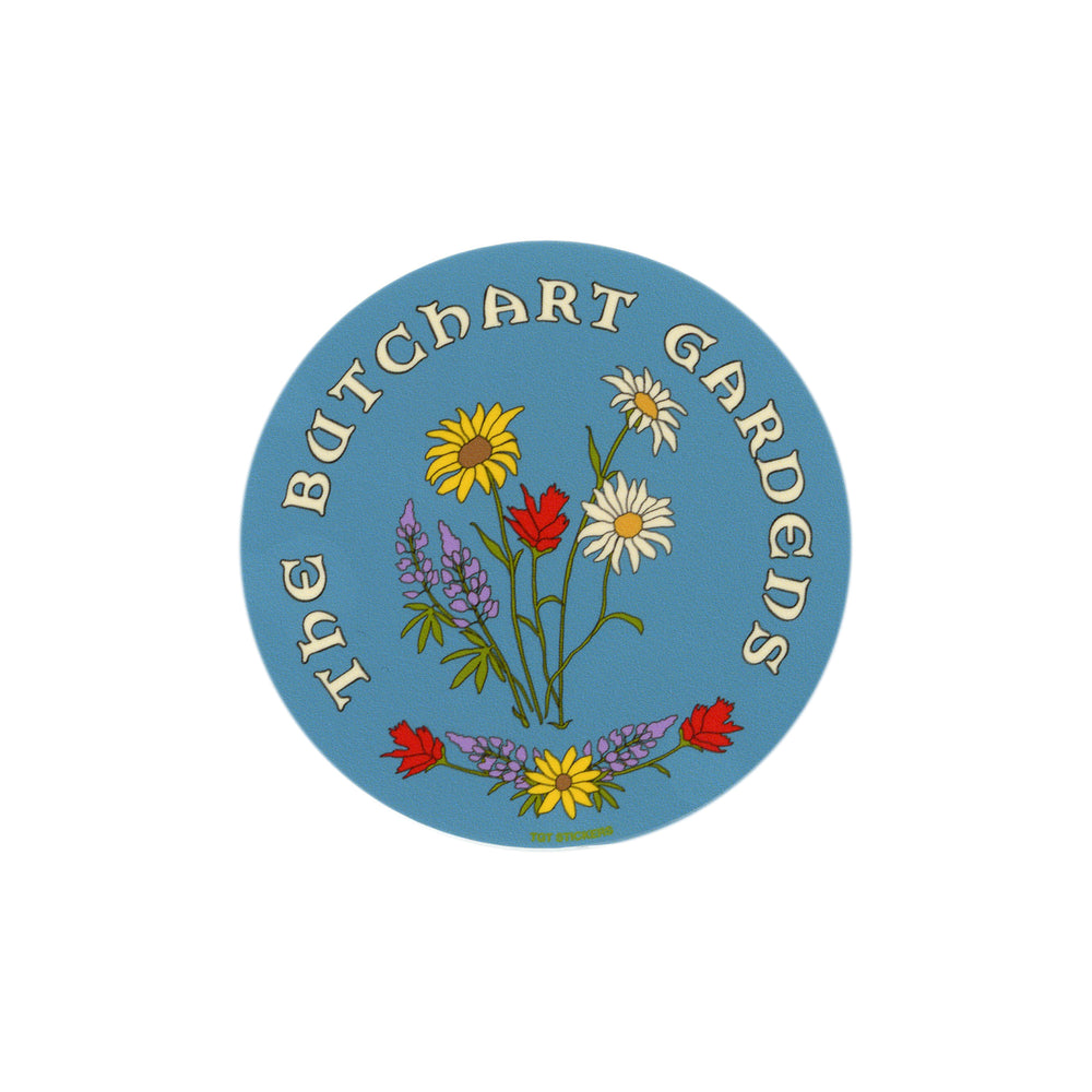 STICKER BUTCHART GARDENS BLUE FLORAL