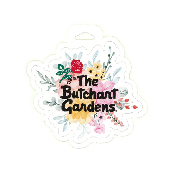STICKER BUTCHART GARDENS WATERCOLOUR FLORAL