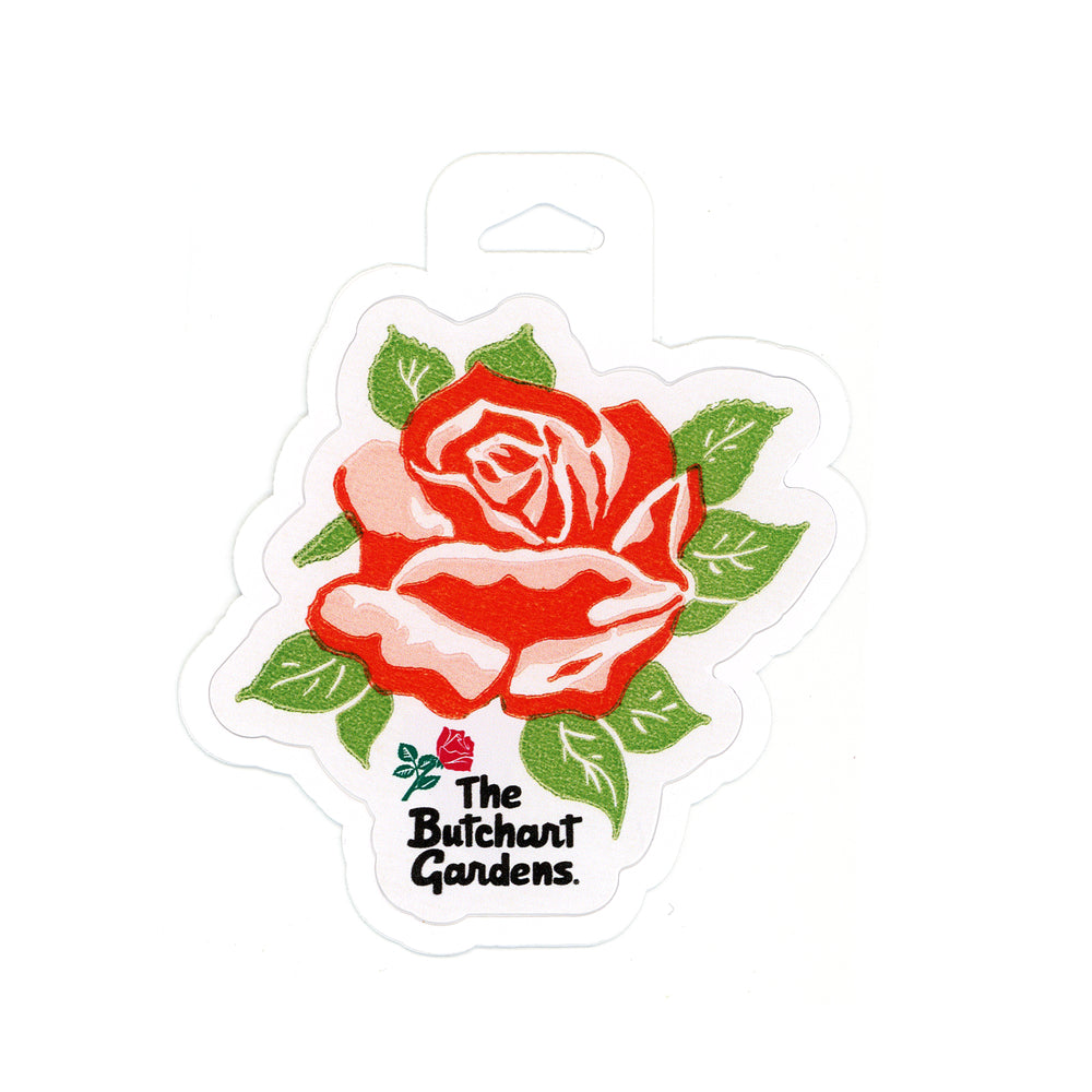 STICKER BUTCHART GARDENS WATERCOLOUR ROSE