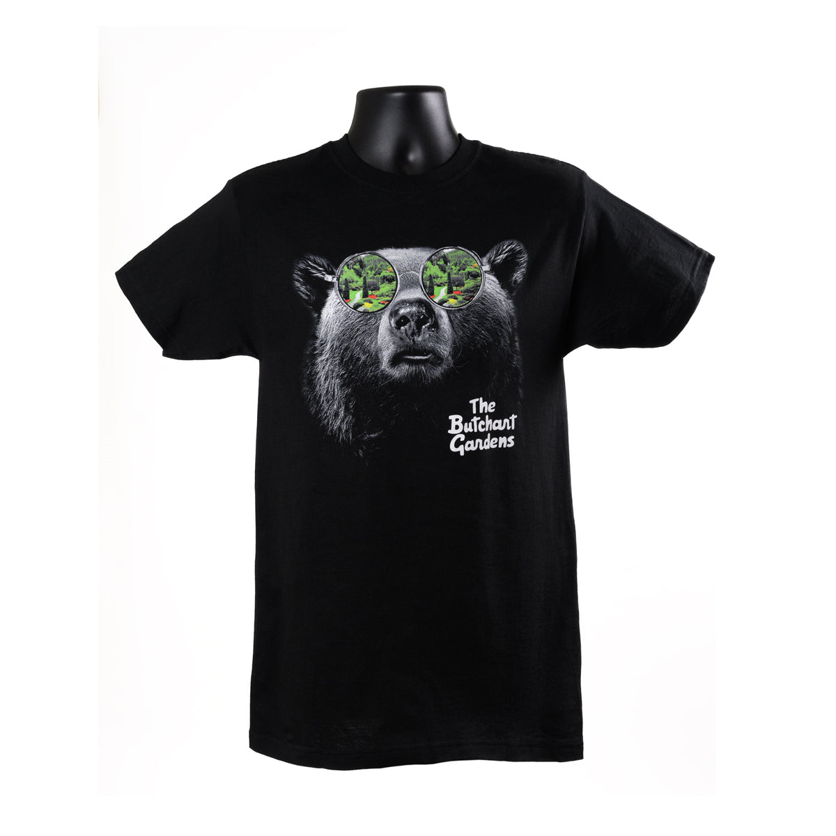 MEN'S BUTCHART GARDENS SUNGLASSES BEAR BLACK T SHIRT