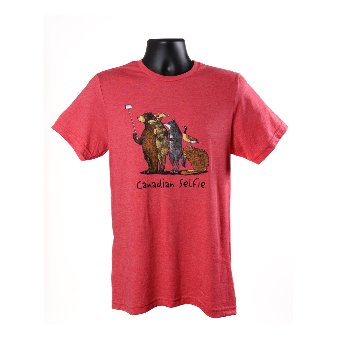MEN'S CANADIAN SELFIE RED T SHIRT
