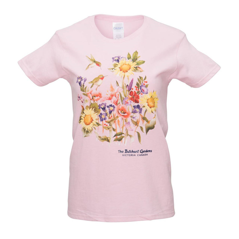 LADIES HUMMINGBIRD PINK T SHIRT