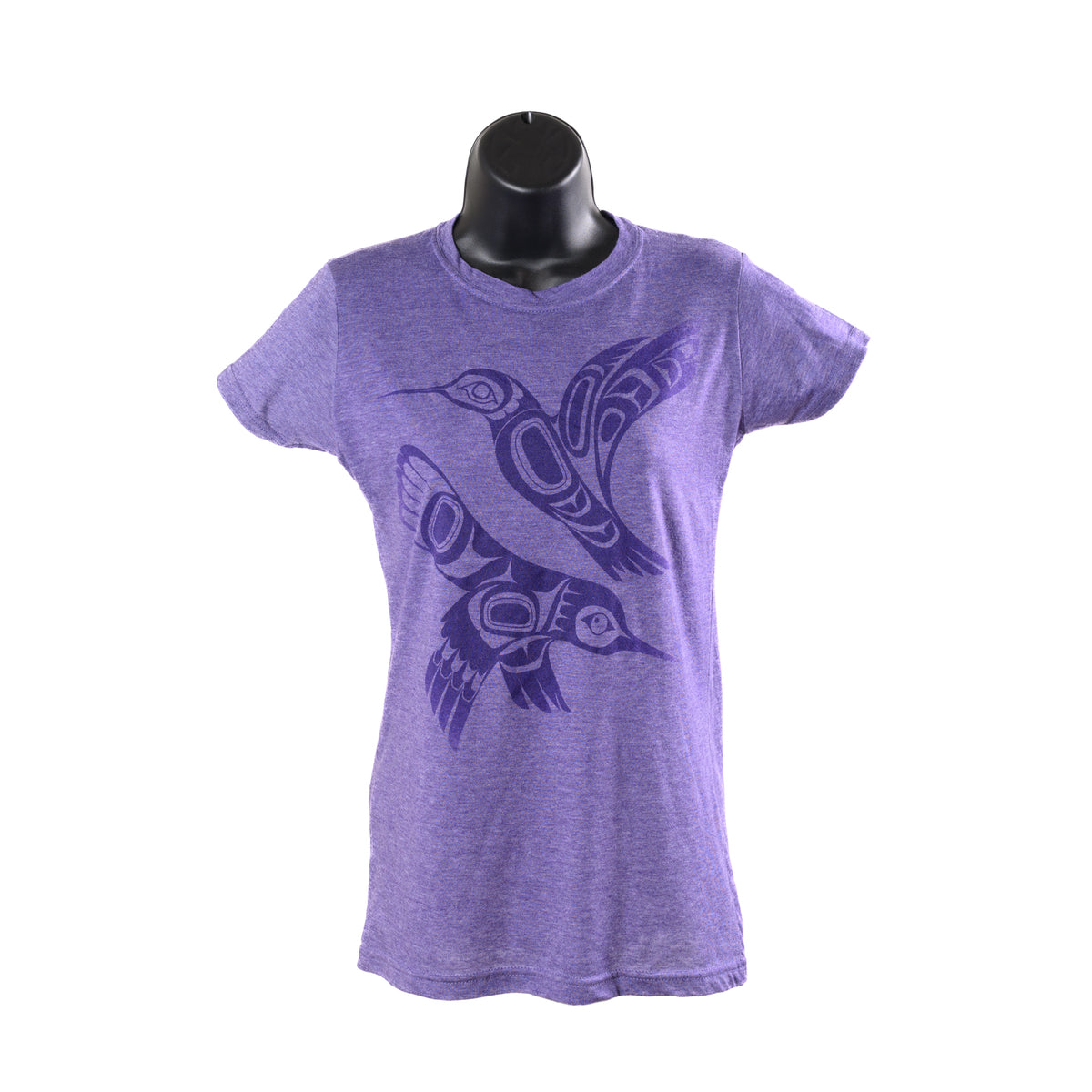 LADIES HUMMINGBIRDS PURPLE 'INFINITE JOY' T SHIRT