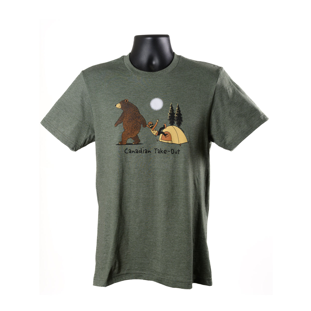 MEN'S CANADIAN TAKE OUT GREEN T SHIRT
