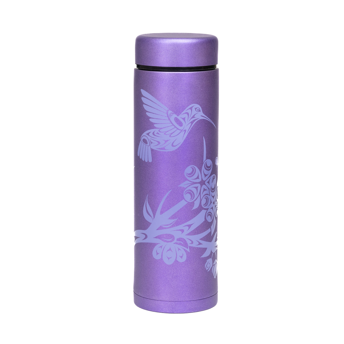 TEA BOTTLE HUMMINGBIRD PURPLE