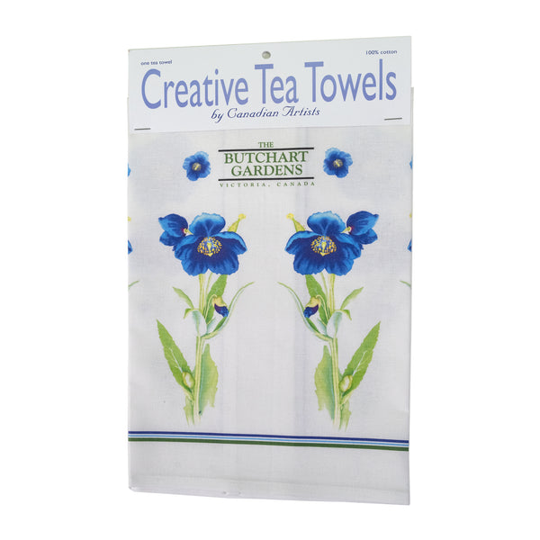 TEA TOWEL BLUE POPPY CREATIVE