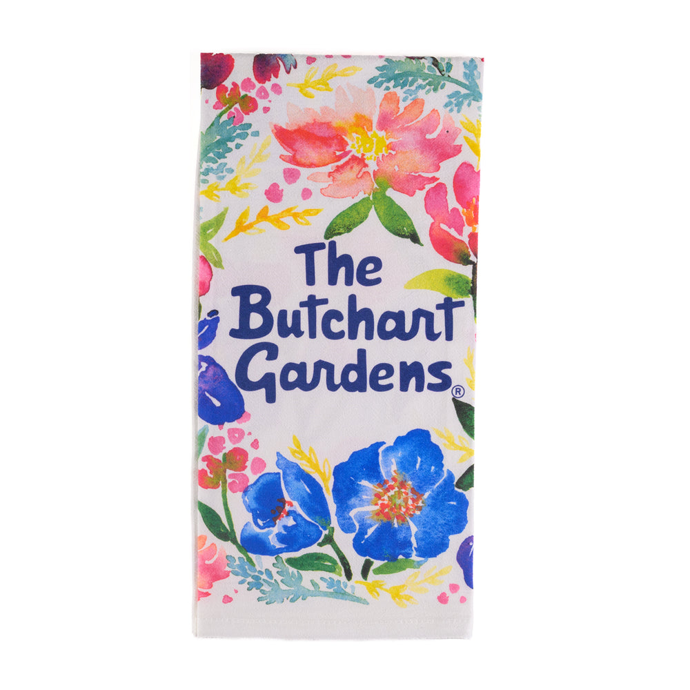 TEA TOWEL CIRCLE OF FLOWERS