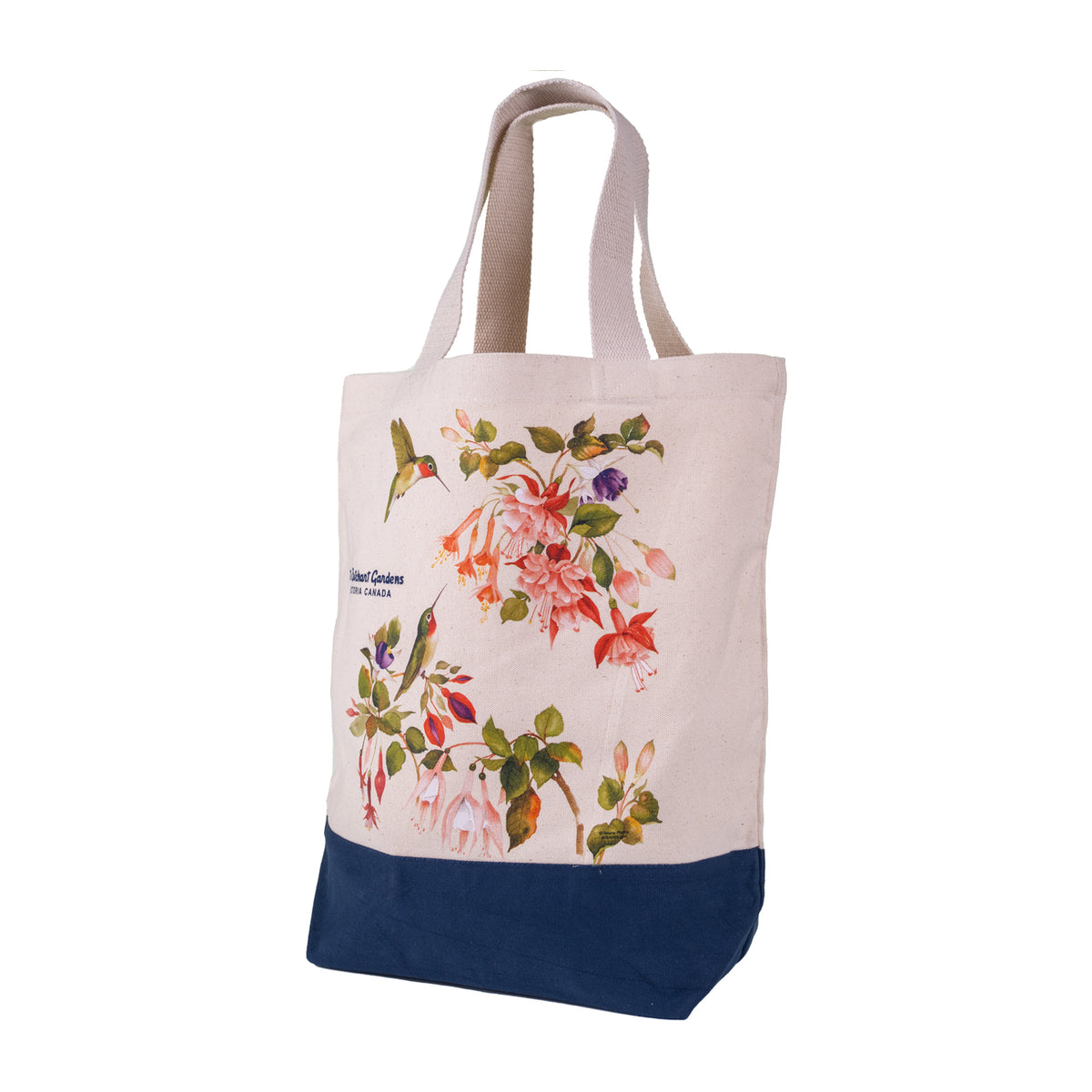 TOTE CANVAS HUMMINGBIRD FUCHSIA