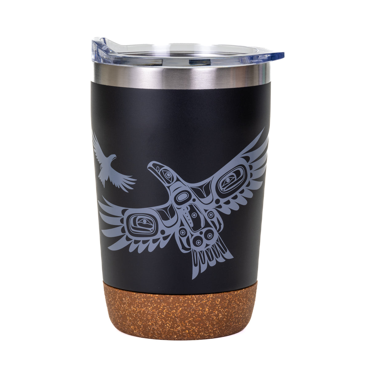 TRAVEL MUG CORK SMALL EAGLE BLACK