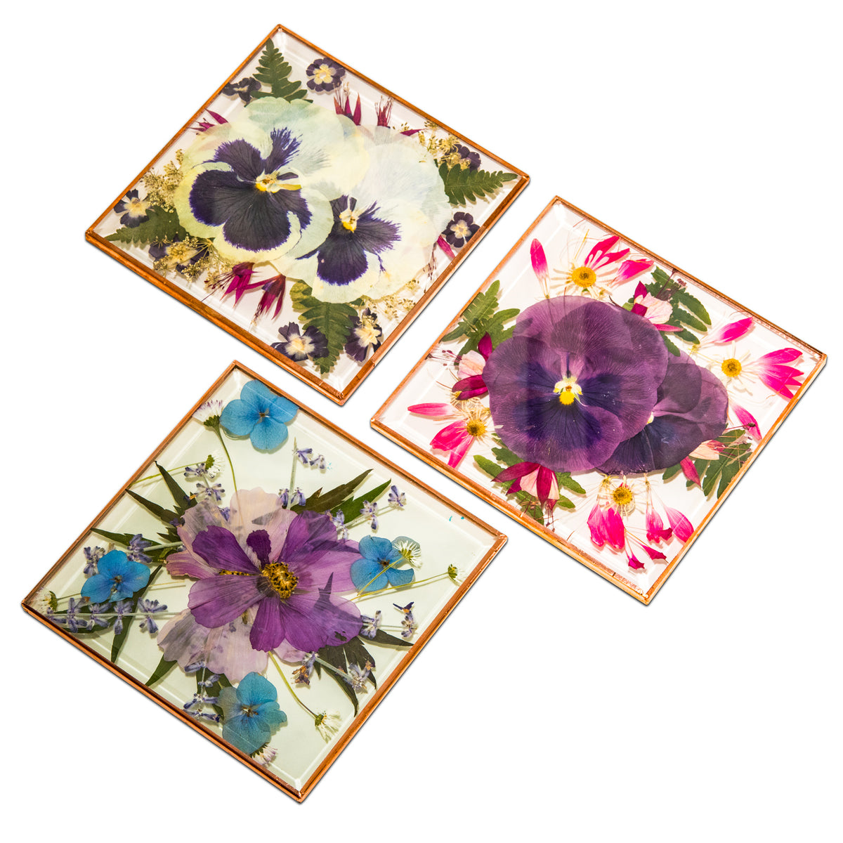 TRIVET PRESSED FLOWERS