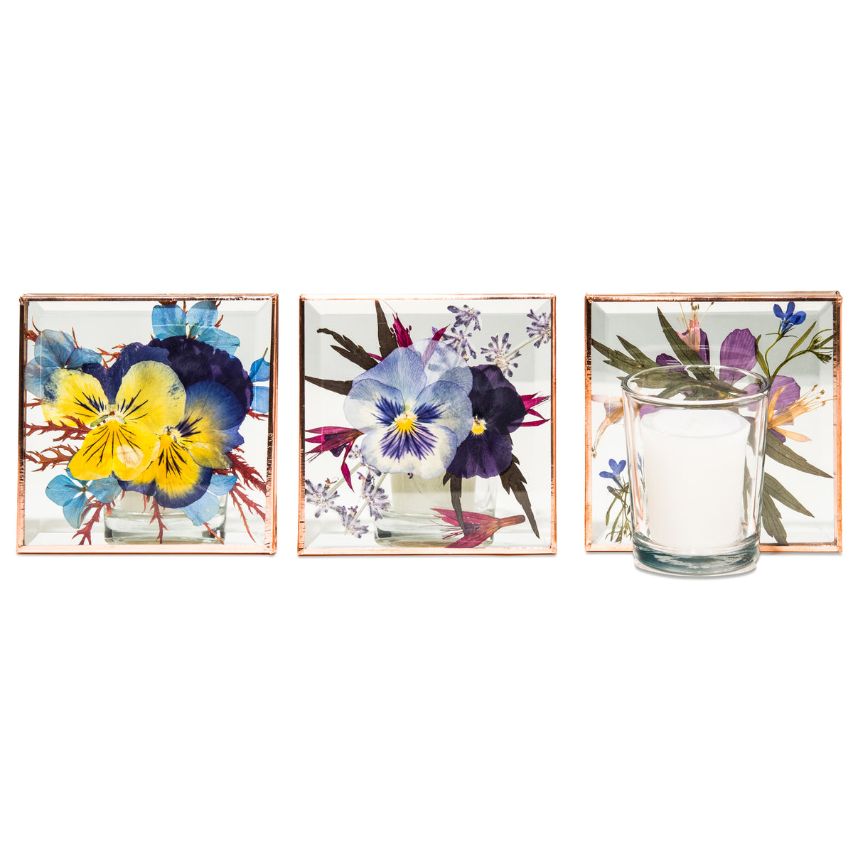 VOTIVE FLORAL SQUARE ASST