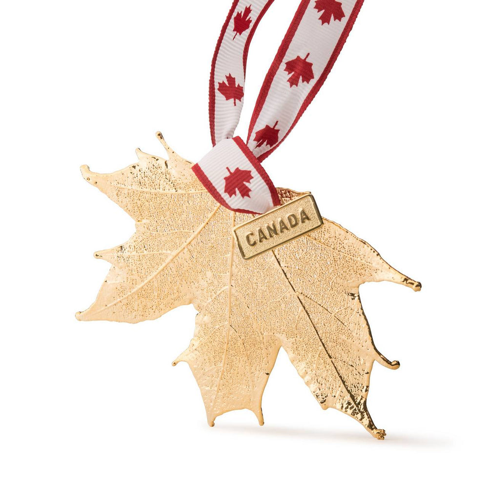 ORNAMENT MAPLE LEAF GOLD